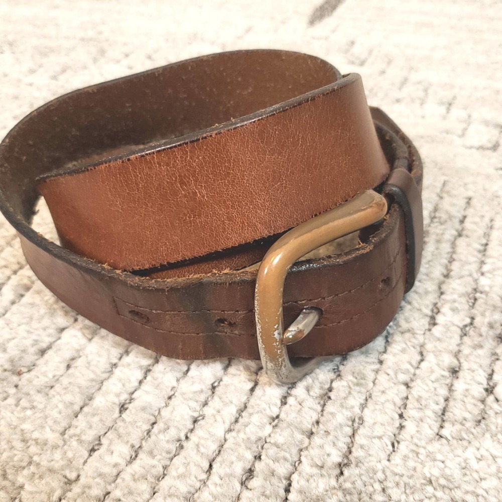 Vintage Men's Fossil Leather Belt 38